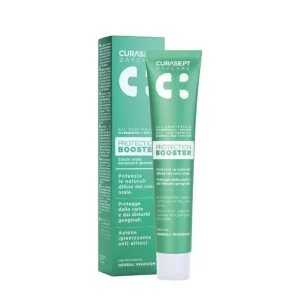 Curasept Daycare Booster Herbal 75 ml - ochronna pasta do mycia zębów z CPC-HAP, smak ziołowy