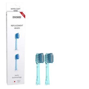 Ionickiss IONPA ExtraSoft Blue 2 szt - periodontologiczne super miękkie i szerokie końcówki do szczoteczek soniczno -jonowych