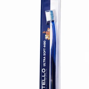 TELLO 4480 Junior Blue 1 szt - bardzo gęsta delikatna szczoteczka do mycia zębów dla dzieci 7-12 lat