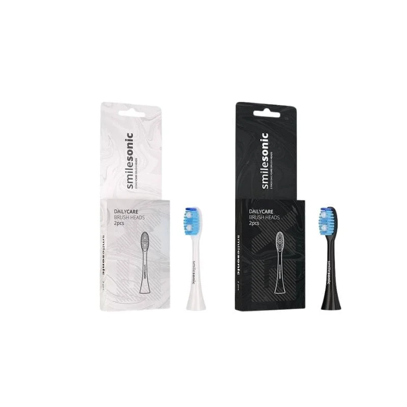 Smilesonic DailyCare Black + White 4 szt. – zestaw końcówek do EX, UP i GO