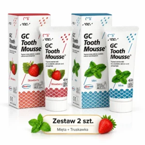 GC Tooth Mousse 2 x 40 g Mięta + Truskawka – zestaw 2 szt.
