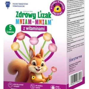 Zdrowy Lizak Mniam-Mniam z witaminami 5 szt. + tatuaże – mix smaków, bez cukru